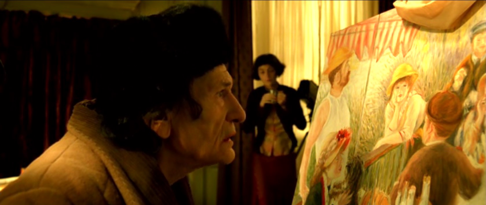 Сколько лет я рисую эту картину... и единственный персонаж, который остался для меня загадкой — это девушка со стаканом воды. Она в центре, а мысли её где-то витают...