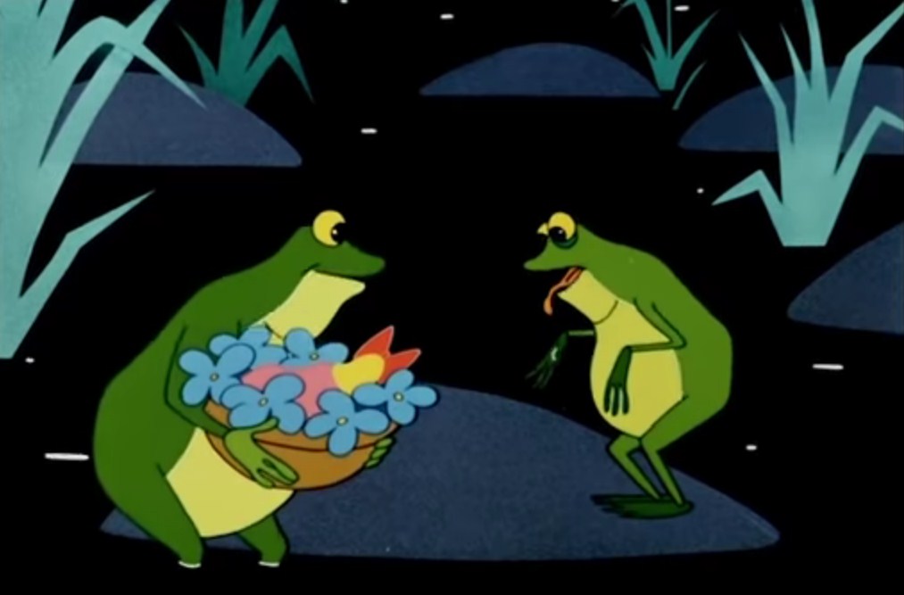 — Жалко только, что она не зелёная.
— Ничего, с нами поживёт – позеленеет.