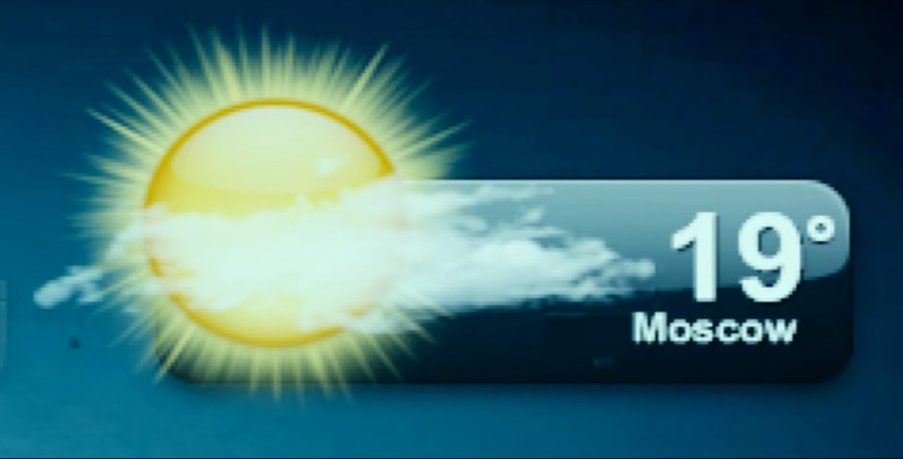 Вот так я узнаю о погоде на улице. Программка называется: «Впадлу встать и в окно посмотреть»...