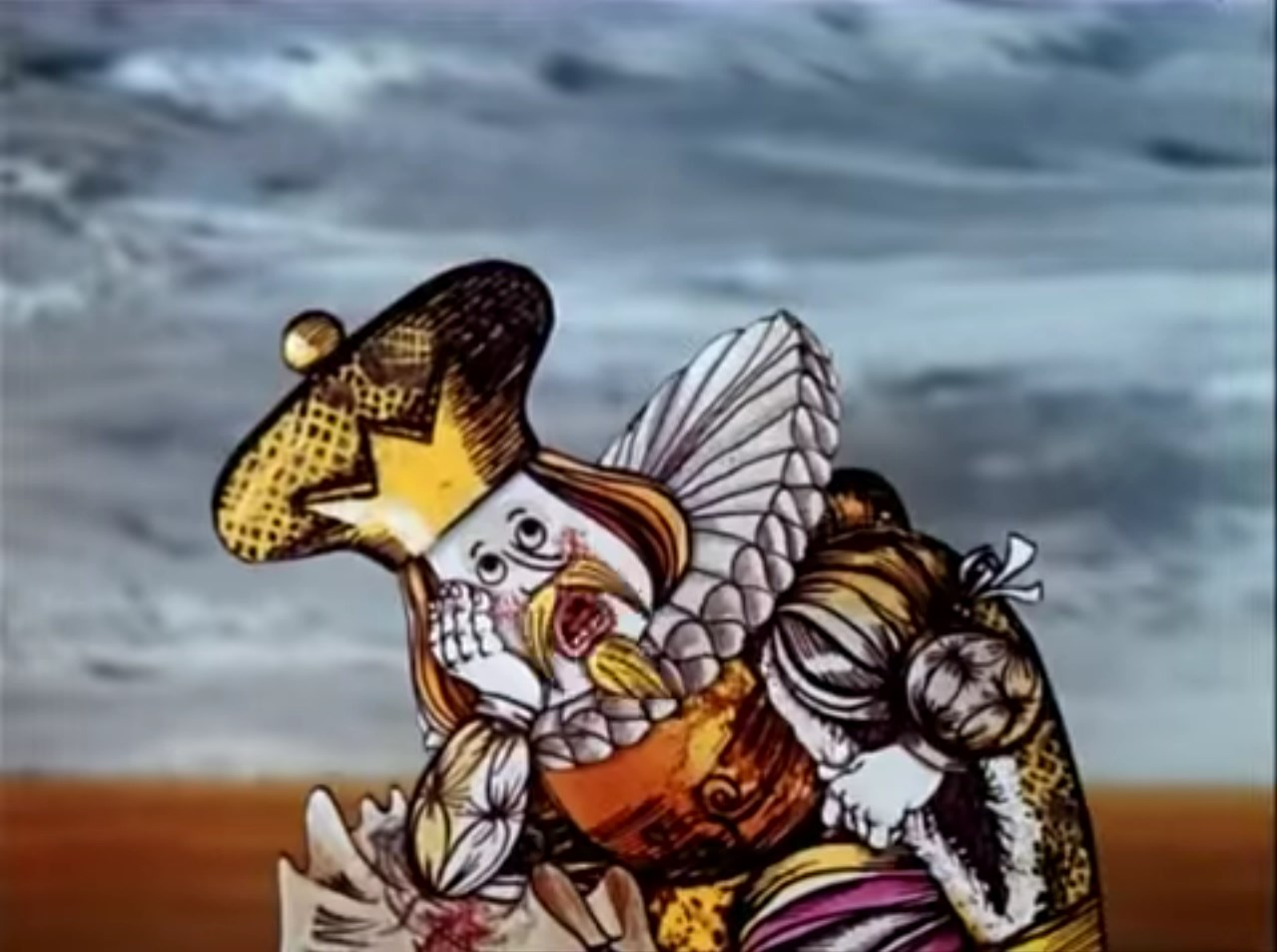 — Я жду с минуты на минуту гонца. Взгляни на дорогу, кого ты там видишь?
— Никого.
— Мне бы такое зрение — увидеть никого, да еще на таком расстоянии.