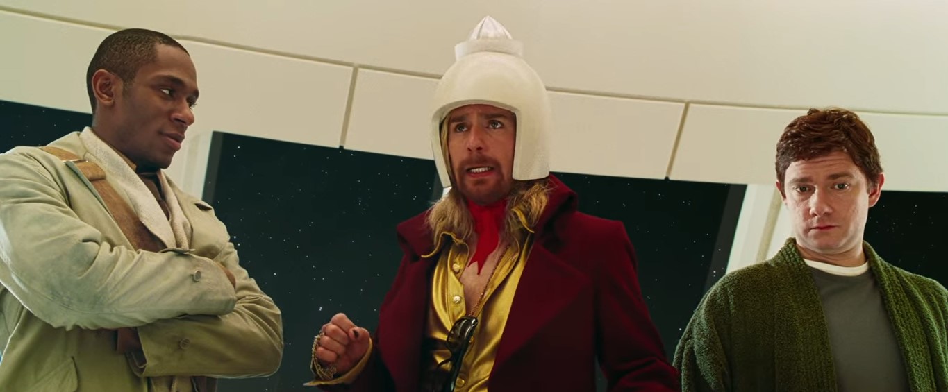 — Здравствуйте, это сообщение идет в записи. Поскольку никого из нас нет на месте, коммерческий совет Магратеи благодарит Вас за визит, но весьма сожалеет, что вся планета временно закрыта. Оставьте свое имя и название планеты после гудка, если хотите, чтобы с вами связались.
— Можно закрыть планету?
— Еще как, братец. Что ж, компьютер, вперед! Сажай нас!
— С удовольствием!
— Благодарим за вашу неуклонную решимость посетить нашу планету. И в знак нашей признательности примите две небольшие термоядерные ракеты, которые мы выслали сейчас вам навстречу. Ваша смерть поможет значительно повысить качество обслуживания. Спасибо.
— Вот радость-то! К нам летят две термоядерные ракеты.