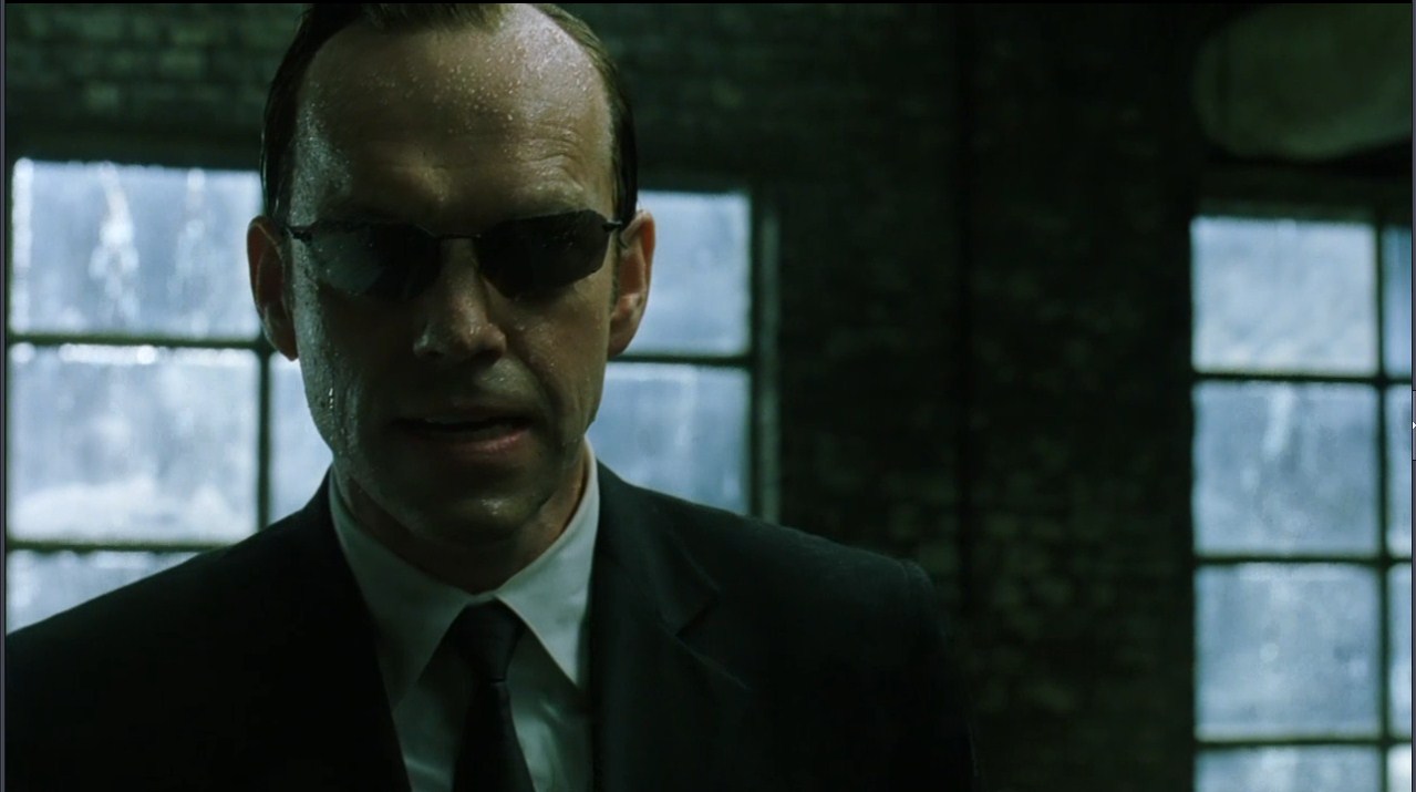 Чувствуете, мистер Андерсон? Вот она, смерть. Вот она... Я должен вас поблагодарить, ведь в конце концов именно на вашем примере я понял, в чем смысл любой жизни. В том, что она когда-нибудь закончится.