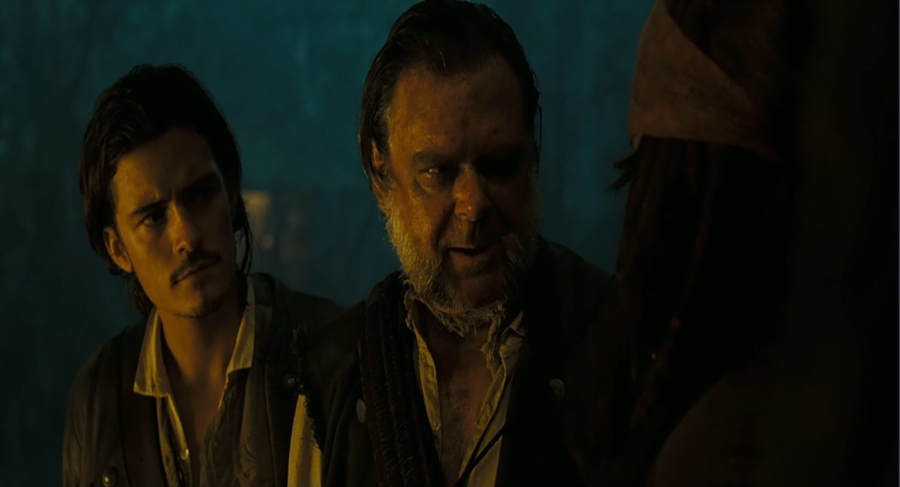 Капитан Джек Воробей Мистер Гиббс — Я прикрою твой зад.
— Я больше беспокоюсь за перед.