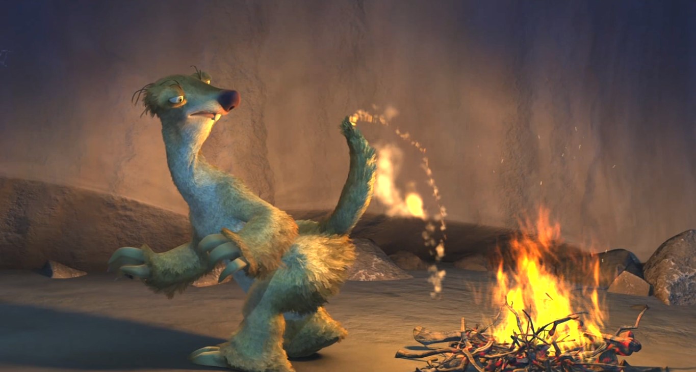 — Я просто гений! Отныне вы будете называть меня Сид — Повелитель Огня.
— Эй, Повелитель Огня, у тебя хвост горит.