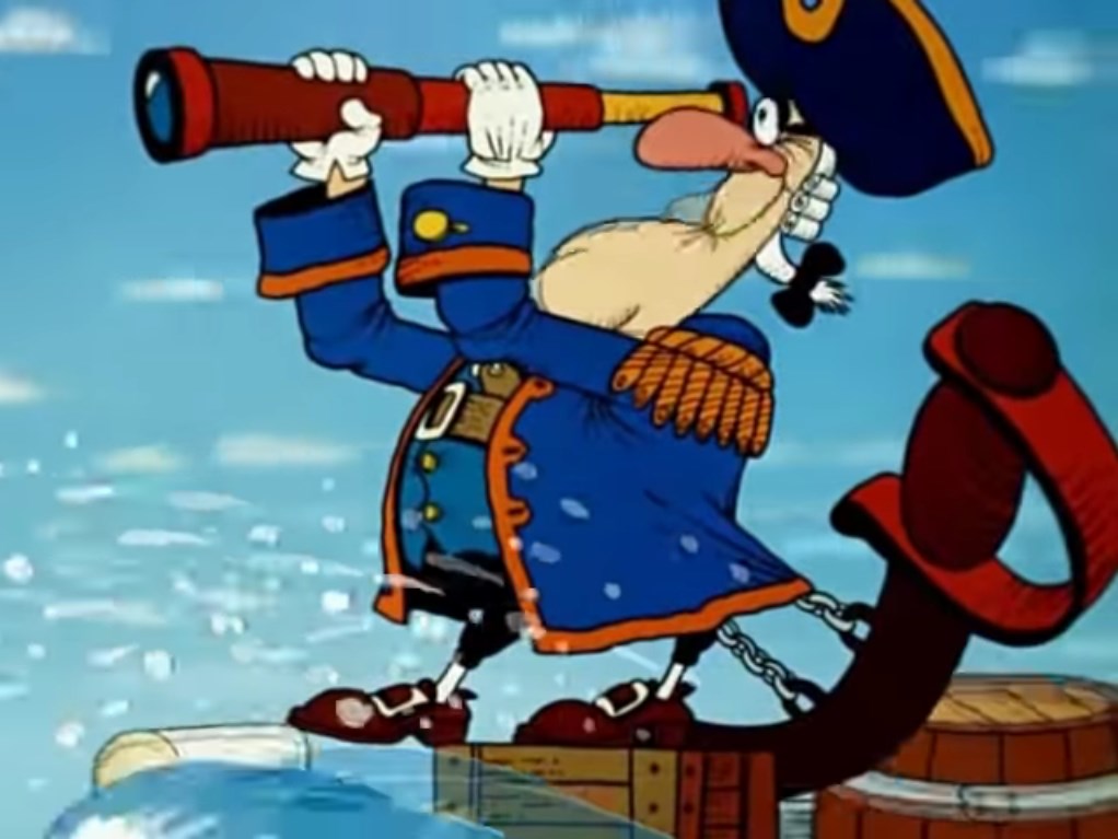 Раз-два! Раз — два!
Пушка!... Они заряжают пушку!... Зачем?
А!... Они будут стрелять! Прибавить ходу!
Раз-два! Раз-два, раз-два, раз-два, раз-два!...
Та-ба-ань!!! Плюх! Раз-два, раз-два, раз-два.....