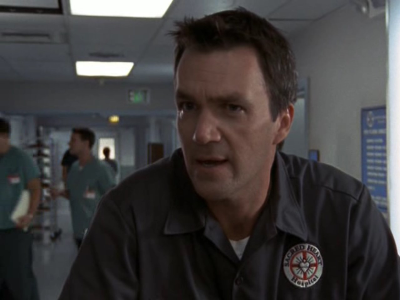 Доктор Джон «Джей Ди (J.D.)» Дориан Уборщик (Глен Мэттьюс) — Что-то потерял?
— Нет, а что?... Ты что-то стащил?
— Нет.
— Что ты стащил?
— Ничего.
— ЧТО ты стащил?